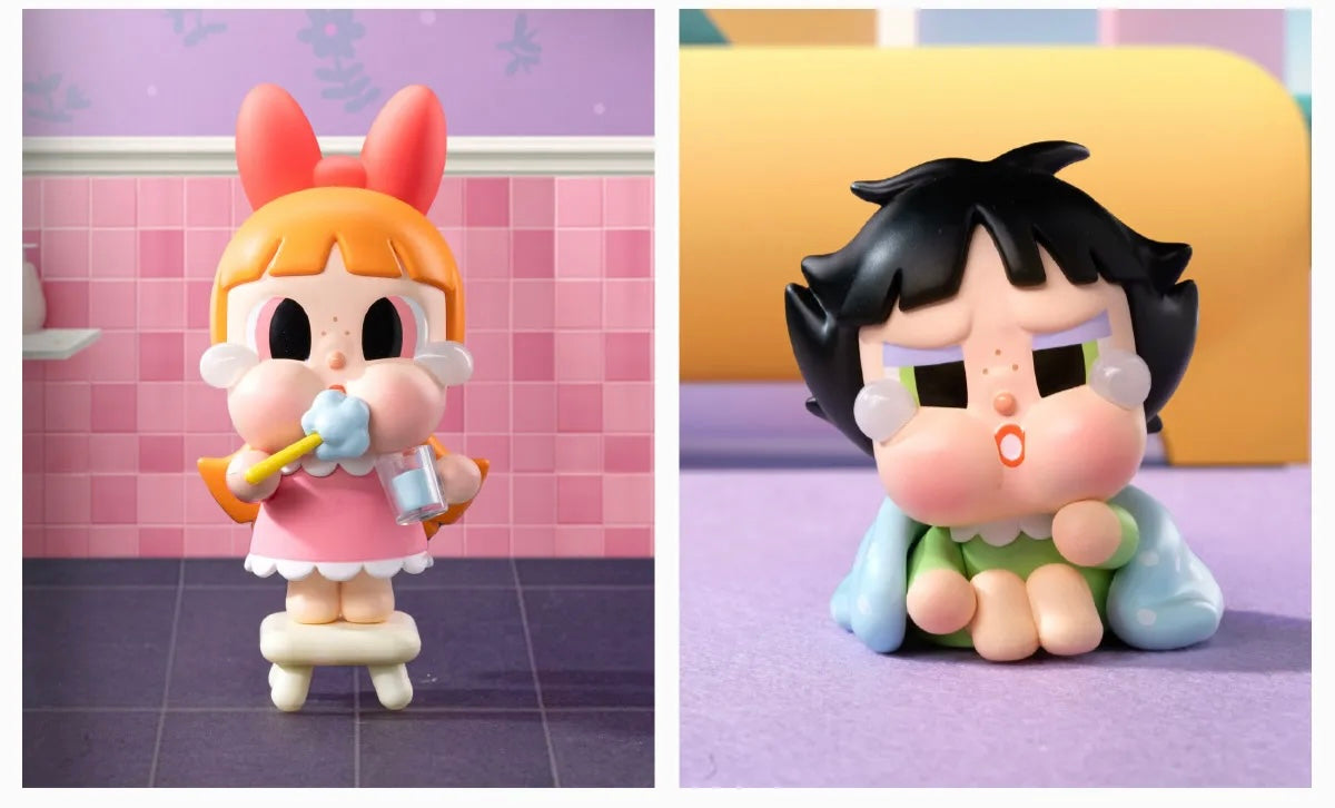 ( عشوائي ) مجسمات Cry baby / power puff girls من بوب مارت